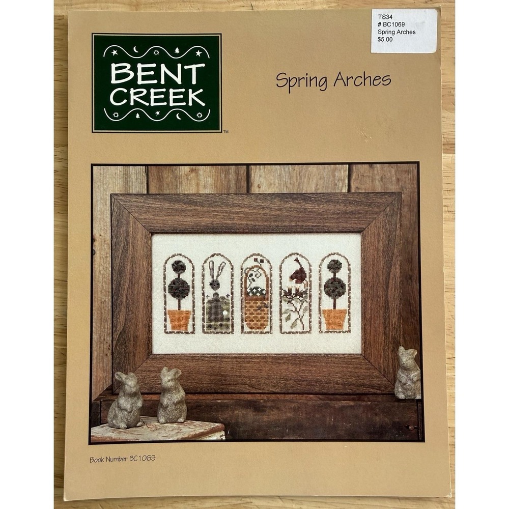 Bent Creek SPRING ARCHES Primitive Seasonal Counted Cross Stitch Leaflet BC1069